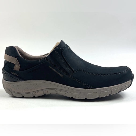 Clarks Wave Plateau AP Black Nubuck Leather Womens Wide Shoes Casual 26174449